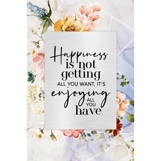 Dexsa Happiness Is Not Wood Plaque with Easel and Wall Hanger 6"x9" {1}