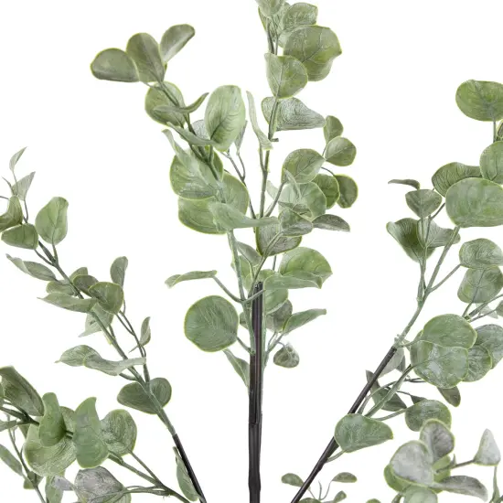Northlight Real Touch&trade; Artificial Eucalyptus Tree in Black Pot 53" Green {6}