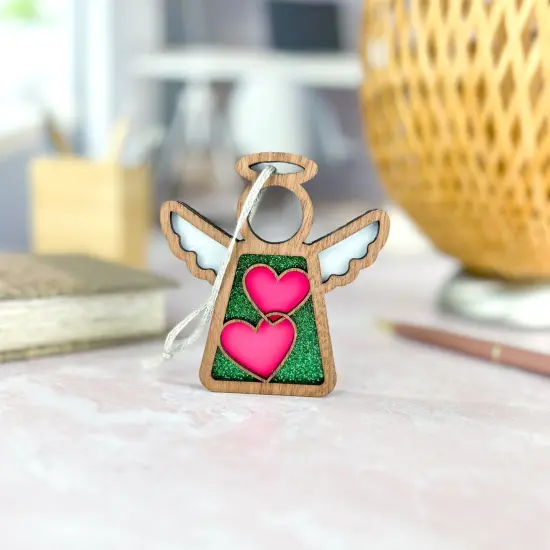 3.5" (H) Limited Edition Mother's Angels&reg; - Handcrafted in Texas - Mother's Angels&reg; Christmas Angel Wings Figurine {5}