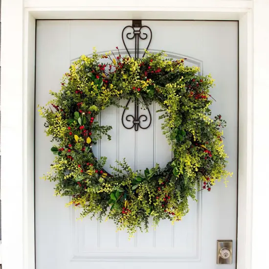 Adjustable Wreath Hanger for Door - Elegant Brown {6}