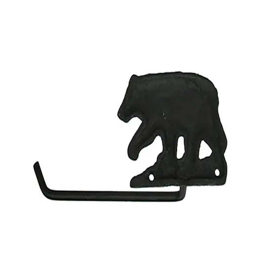 Black Bear Rustic Toilet Paper Holder {4}