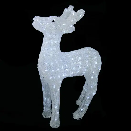 Northlight LED Lighted Commercial Grade Acrylic Reindeer Christmas Display Decor - 23" - Pure White Lights {3}