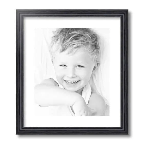 ArtToFrames 16x18" Matted Picture Frame with 12x14" Single Mat Photo Opening Framed in 1.25" Black and 2" Mat (FWM-4083-16x18) {4}