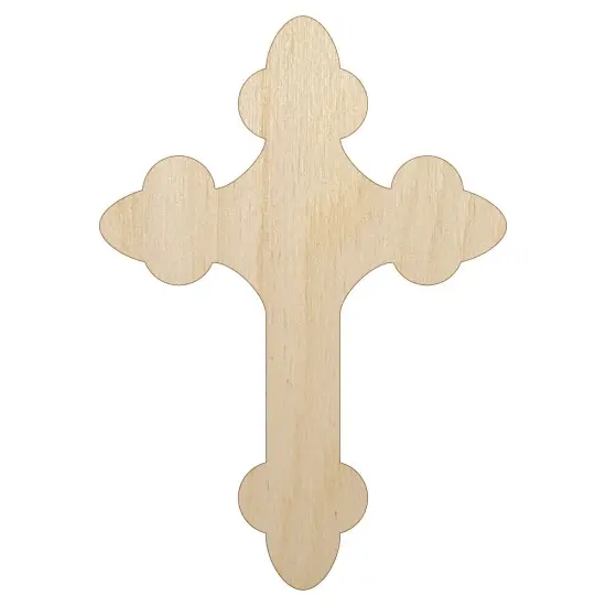 Cross Doodle Christian Unfinished Wood Shape Piece Cutout for DIY Craft Projects {1}