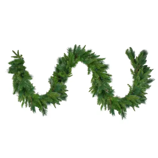 Northlight 9' x 14" Rosemary Emerald Angel Pine Artificial Christmas Garland - Unlit Green {1}