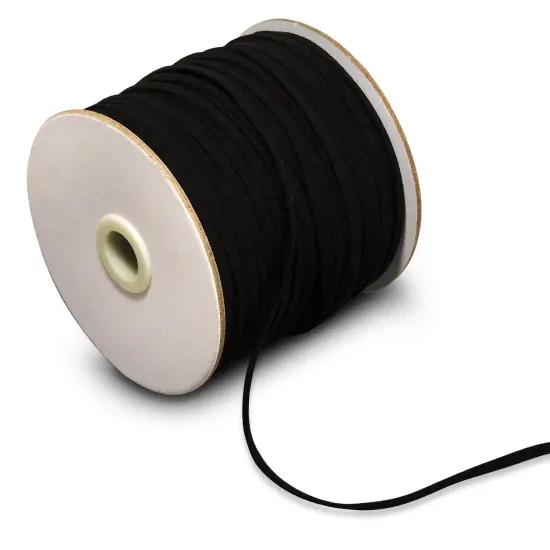 1/4" Ultra Soft Knit Elastic Band - 100 Yard Spool Black {1}