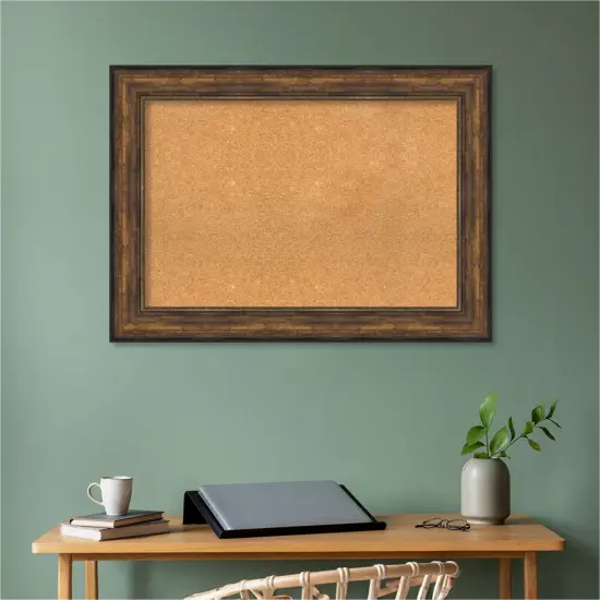 Ballroom Framed Corkboard, Natural Cork Bronze {5}