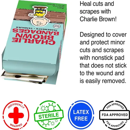 Peanuts Charlie Brown GAMAGO Bandages | Set of 18 {4}