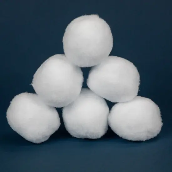 Northlight Set of 6 Plush Faux Christmas Snow Balls White {4}