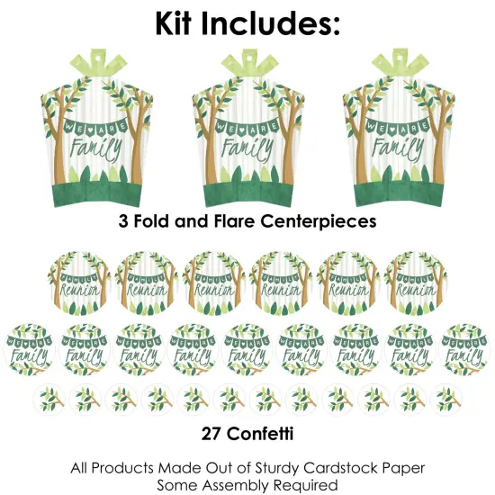 Big Dot of Happiness Family Tree Reunion - Family Gathering Party Decor and Confetti - Terrific Table Centerpiece Kit - Set of 30 {4}