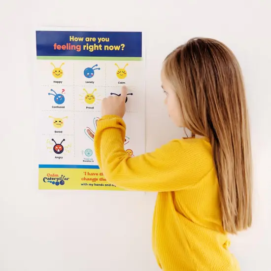 Calm Caterpillar Feelings & Emotions Chart For Kids & Toddlers {3}