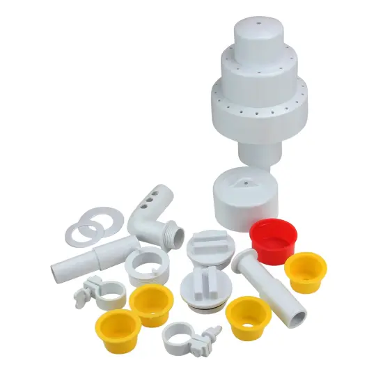 Pool Central 11.8" Floating 3 Tier Grecian Swimming Pool Fountain White {4}