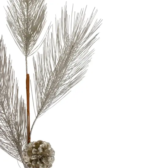 Northlight Pine Needles with Pinecones Artificial Christmas Spray - 29" - Gold {4}