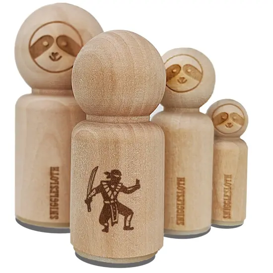 Stealthy Ninja with Sword Rubber Stamp for Stamping Crafting Planners {2}