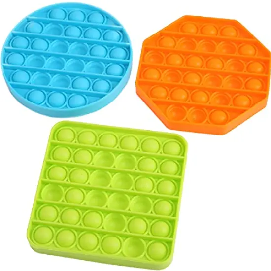 eZthings Heavy Duty Stress Relief Sensory Toy - Push Bubble Fidget Toys for Kids and Adults Pinky {3}