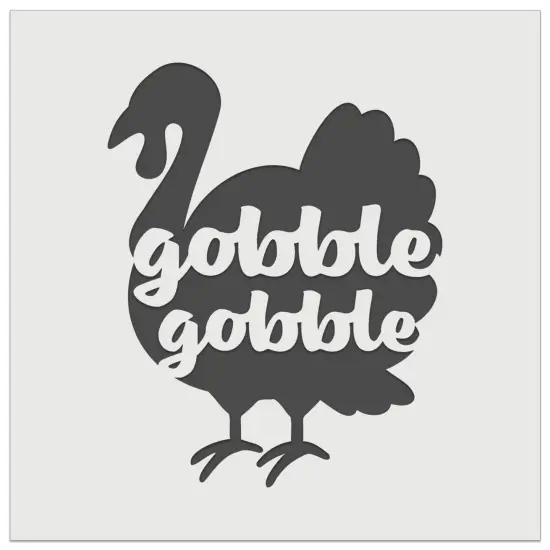 Thanksgiving Turkey Silhouette Gobble Gobble Wall Cookie DIY Craft Reusable Stencil {7}