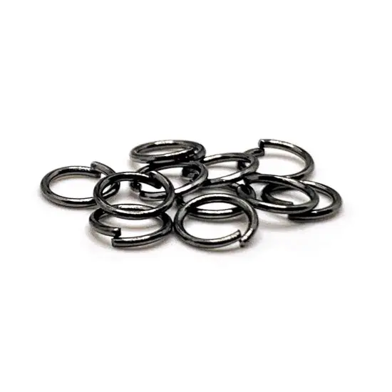 100, 500 or 1,000 Pieces: 6 mm Gunmetal Gray Open Jump Rings, 21g {1}
