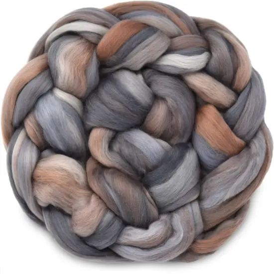 100% Superfine Merino Fiber: Top Notch. Soft Combed Top Roving Color Blend for Spinning, Felting, Weaving Nomad {1}