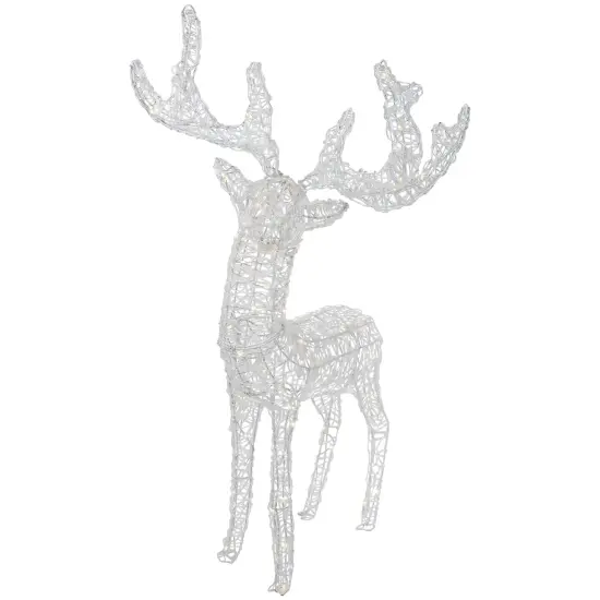 Northlight 46.5" LED Lighted Commercial Grade Acrylic Reindeer Outdoor Christmas Decoration Clear {3}