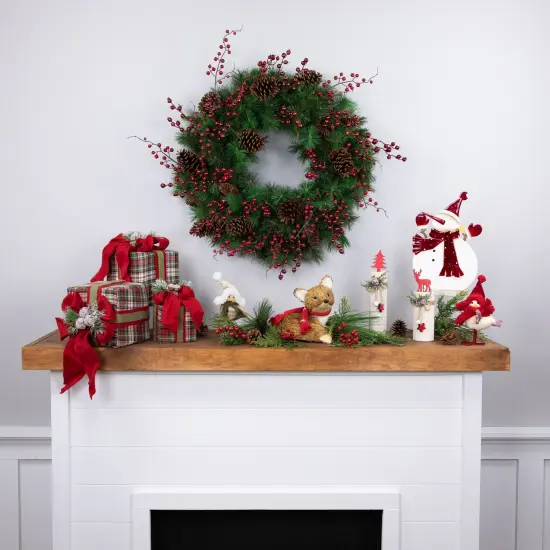 Northlight Royal Oregon Pine Artificial Christmas Wreath with Pinecones - 24" - Unlit Green {4}
