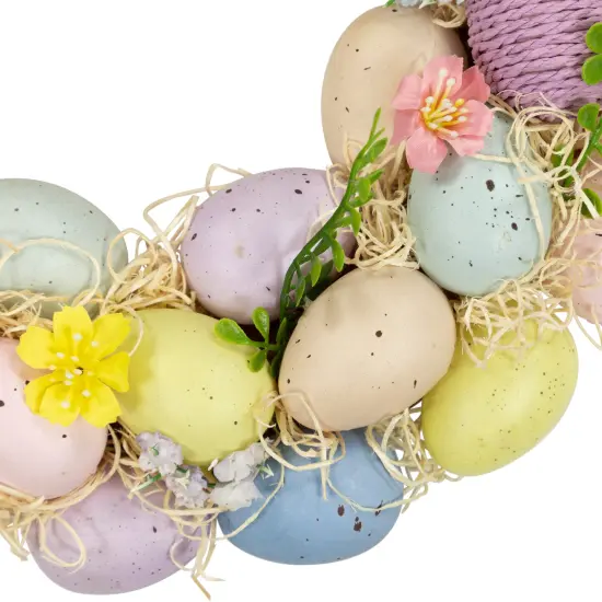 Northlight Floral and Easter Egg Spring Wreath - 12.5" - Multicolor {5}