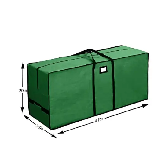 Christmas Tree Storage Bag, Waterproof Christmas Tree Storage, Fits Up to 7.5 ft Tall Artificial Disassembled Trees, Extra Large Heavy Duty Storage Container with Handles&nbsp;(Green, 47"x15"x20) {6}