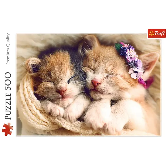 500 Piece Jigsaw Puzzles, Sleeping Kittens, Baby Animals, Pets, Cats, Adult Puzzles, Trefl 37271 {3}