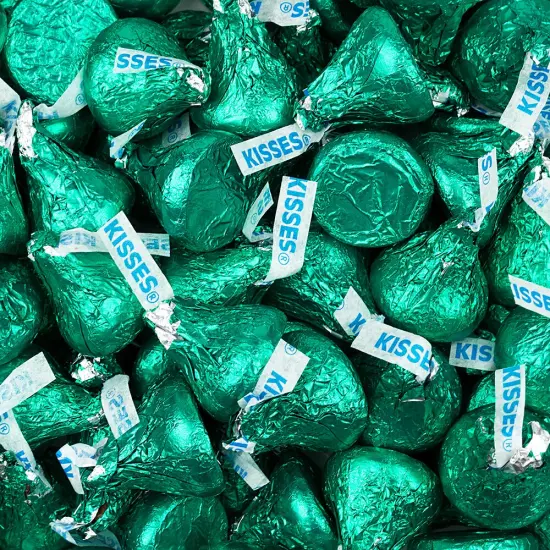 Green Candy Hershey's Kisses Milk Chocolates {2}