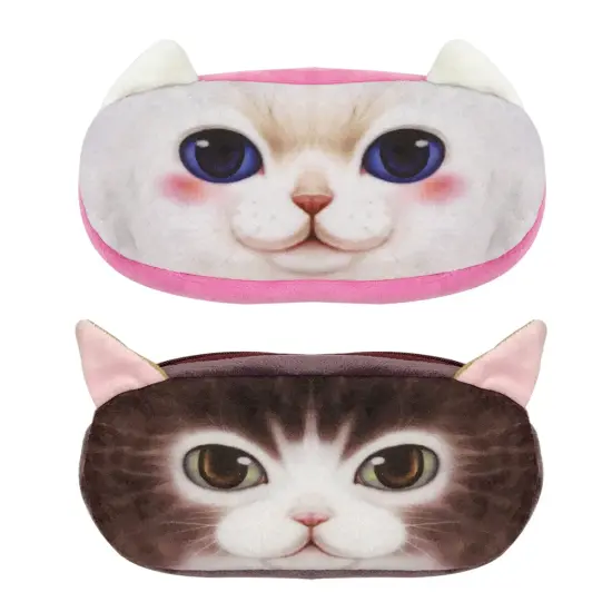 Wrapables Dog Face Zippered Pencil Case (Set of 2) Minx Snowball {1}