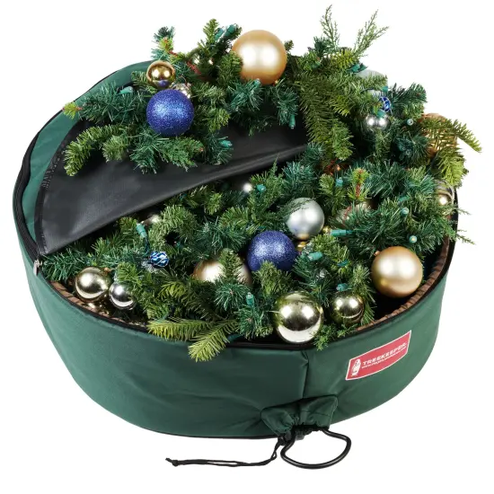Padded Christmas Wreath Storage Container {4}