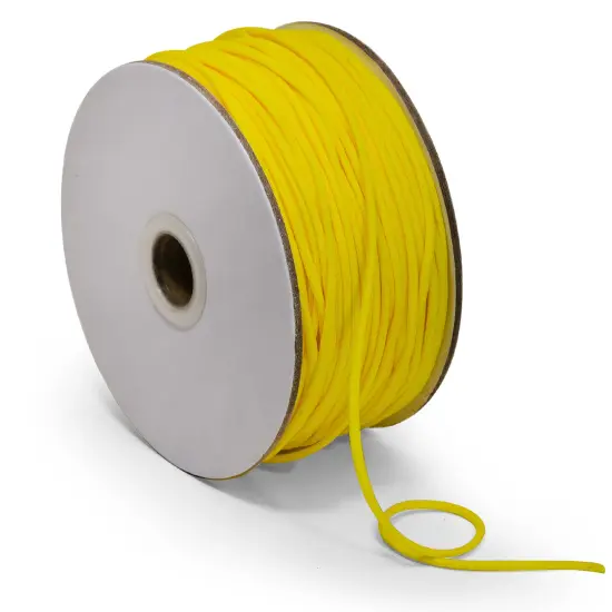 1/8" Soft Knit Elastic Cord - 100 Yard Spool Yellow {1}