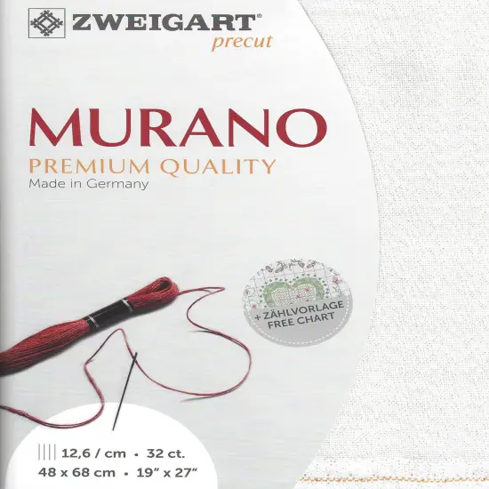 Precut Zweigart Murano 32 count Pearl Flecked White {1}