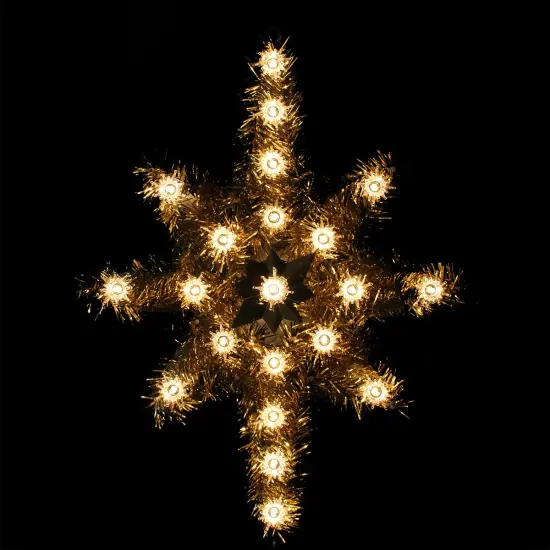 Northlight 21" Gold Star of Bethlehem Christmas Tree Topper - Clear Lights {3}