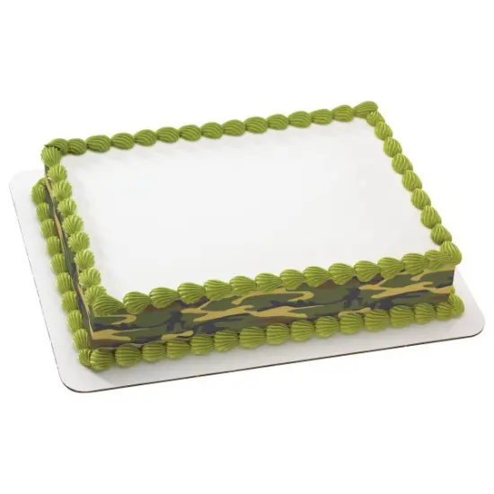 Green Camo Edible Cake Topper Image Strips {2}