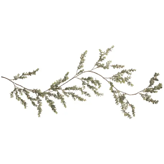 Northlight Real Touch™️ Berry and Eucalyptus Christmas Garland - 5' x 8" - Unlit Green {1}