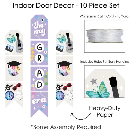 Big Dot of Happiness In My Grad Era - Hanging Vertical Paper Door Banners - Graduation Party Wall Decoration Kit - Indoor Door Decor {5}