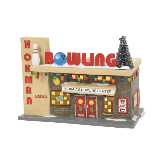 Department 56 Dept 56 Hohman Lanes Bowling Lighted Christmas Building # 6007724 Brown {1}