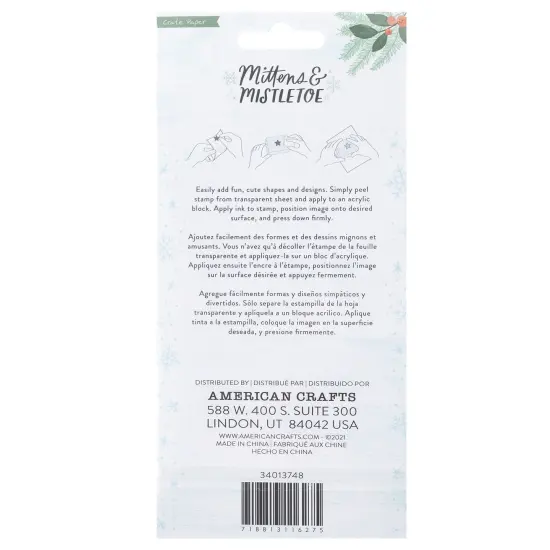 Mittens & Mistletoe Acrylic Clear Stamps 8/Pkg {2}