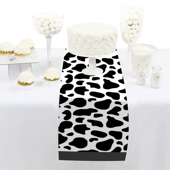 Big Dot of Happiness Cow Print - Petite Farm Animal Party Paper Table Runner - 12 x 60 inches {3}