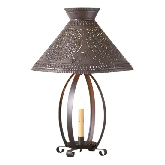Betsy Ross Lamp with Chisel Shade in Kettle Black {1}