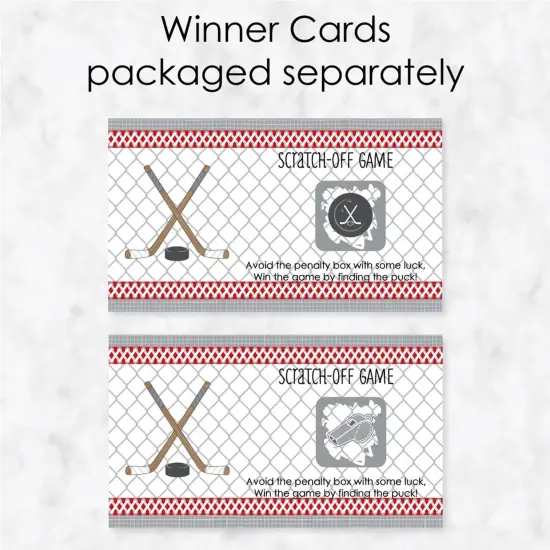 Big Dot of Happiness Shoots and Scores - Hockey - Baby Shower or Birthday Party Game Scratch Off Cards - 22 Count {4}