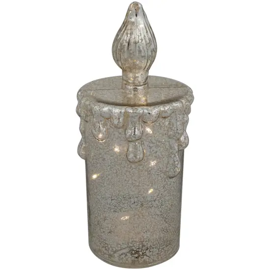 Northlight LED Lighted Dripping Mercury Candle Christmas Decoration - 8.75" - Gold {5}