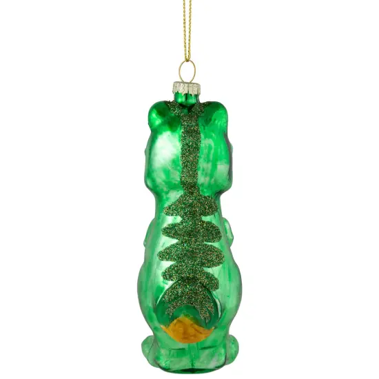 Northlight 4.75" Green Dinosaur Glass Christmas Ornament {6}