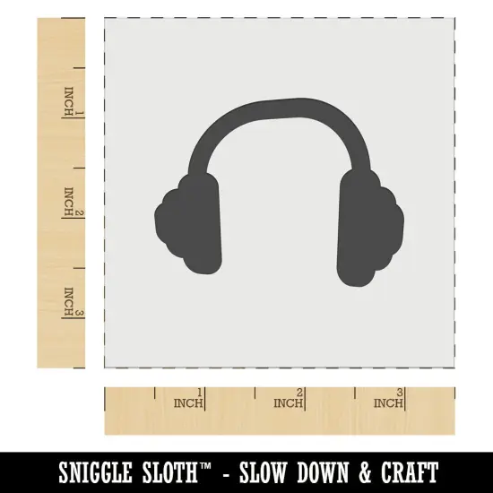 Headphones Ear Solid Wall Cookie DIY Craft Reusable Stencil {5}