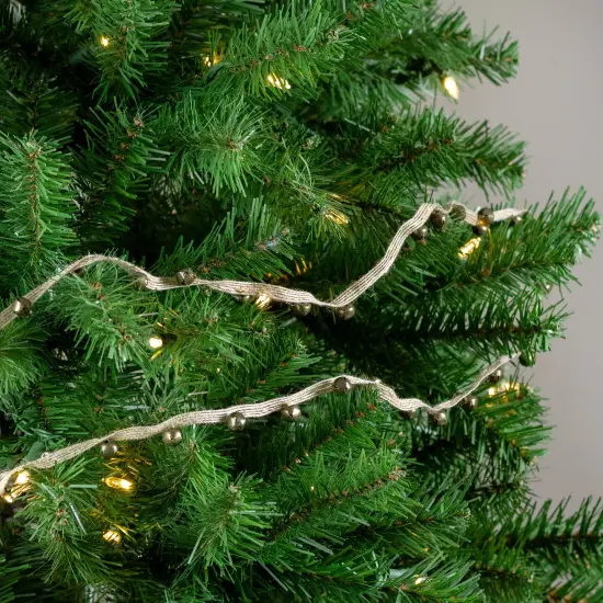 Northlight 6.5" Brown Jingle Bell Artificial Christmas Garland - Unlit {3}