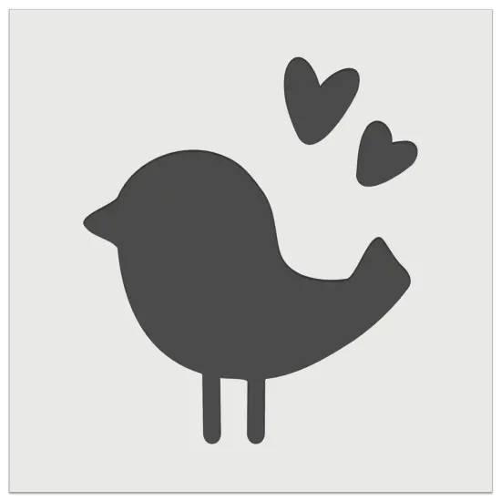 Baby Chick Bird with Hearts Spring Summer Wall Cookie DIY Craft Reusable Stencil {7}