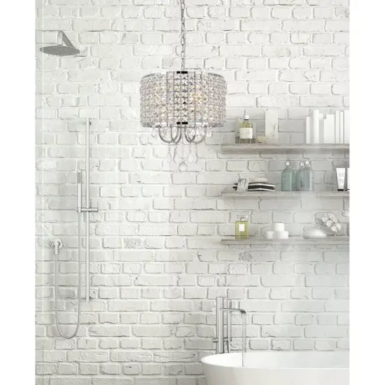 Elise 14 inch pendant in chrome {2}