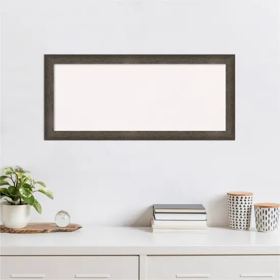 Dappled Narrow Wood Framed Corkboard, White Cork Light Bronze {4}