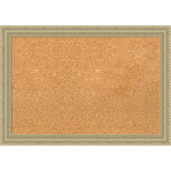 Champagne Teardrop Wood Framed Corkboard, Natural Cork {1}
