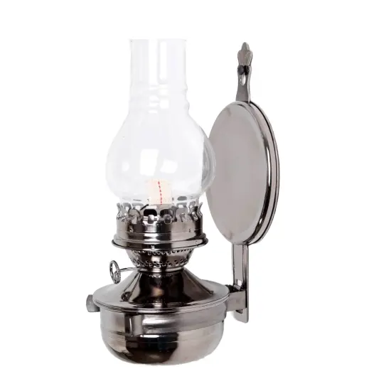 Lehman's Woodshed Wall Mount Oil Lamp, 20 Ounce Oil or Kerosene Fuel Lantern with Removable Reflector for Wall or Table, 3/4 Inch Wick, Indoor Use {1}